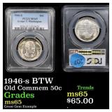 PCGS 1946-s BTW Old Commem Half Dollar 50c Graded