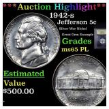 ***Auction Highlight*** 1942-s Jefferson Nickel 5c