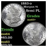1883-o Morgan Dollar $1 Grades Select+ Unc