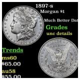 1897-s Morgan Dollar $1 Grades Unc Details