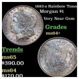 1883-o Rainbow Toned Morgan Dollar $1 Grades Choic