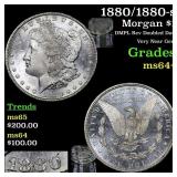 1880/1880-s Morgan Dollar $1 Grades Choice+ Unc