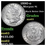 1890-o Morgan Dollar $1 Grades Select Unc