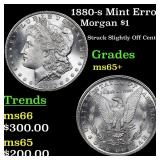 1880-s Mint Error Morgan Dollar $1 Grades GEM+ Unc