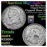 ***Auction Highlight*** 1830 Mint Error Clipped Pl