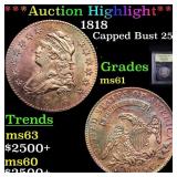 ***Auction Highlight*** 1818 Capped Bust Quarter 2