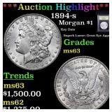 ***Auction Highlight*** 1894-s Morgan Dollar $1 Gr