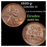 1920-p Lincoln Cent 1c Grades Select Unc BN