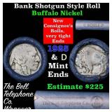 Buffalo Nickel Shotgun Roll in Old Bank Style 