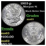 1903-p Morgan Dollar $1 Grades Select Unc