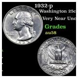1932-p Washington Quarter 25c Grades Choice AU/BU