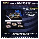 5 Coin Star Wars Gold Plated Round Collection