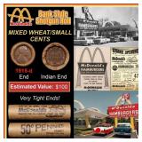 Lincoln Wheat Cent 1c Mixed Roll Orig Brandt McDon