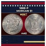 1888-p Morgan Dollar $1 Grades ms62