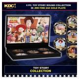5 Coin Toy Story B Gold Plated Round Collection In