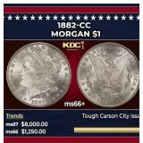 1882-cc Morgan Dollar $1 ms66+ SEGS