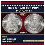 1890-s Morgan Dollar Near Top Pop! $1 ms66+ SEGS