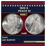 1923-s Peace Dollar $1 ms65 SEGS