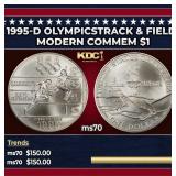 1995-d OlympicsTrack & Field Modern Commem Dollar