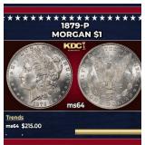 1879-p Morgan Dollar $1 Grades ms64