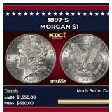 1897-s Morgan Dollar $1 ms65+ SEGS