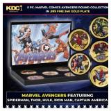5 Coin Marvel Comics Avengers Gold Plated Round Co