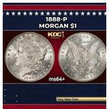1888-p Morgan Dollar $1 Grades ms64+