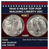 1946-s Walking Liberty Half Dollar Near Top Pop 50