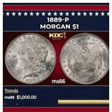 1889-p Morgan Dollar $1 ms66 SEGS