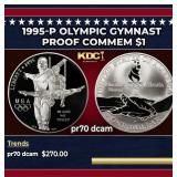 1995-p Olympic Gymnast Proof Modern Commem Dollar