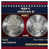 1889-s Morgan Dollar $1 ms65 SEGS