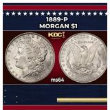 1889-p Morgan Dollar $1 Grades ms64