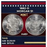 1882-o Morgan Dollar $1 ms65+ SEGS