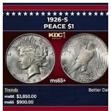 1926-s Peace Dollar $1 ms65+ SEGS