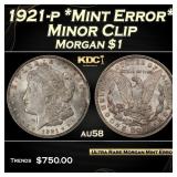 PCGS 1921-p *Mint Error* Minor Clip Morgan Dollar