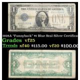 1928A $1 Blue Seal Silver Certificate "Funnyback"