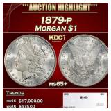 1879-p Morgan Dollar $1 ms65+ SEGS
