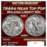 1944-s Walking Liberty Half Dollar Near Top Pop 50