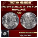 1883-cc Morgan Dollar GSA Hoard W/ Box & COA $1 Gr