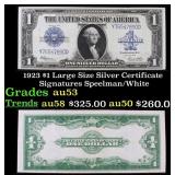 1923 $1 large size Silver Certificate Grades Selec
