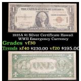 1935A $1 Silver Certificate Hawaii WWII Emergency