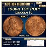 1930-s Lincoln Cent TOP POP! 1c ms67 rd SEGS