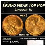 1936-d Lincoln Cent Near Top Pop 1c ms67 rd SEGS