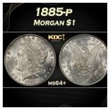 1885-p Morgan Dollar $1 Grades ms64+