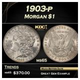 1903-p Morgan Dollar $1 Grades ms65
