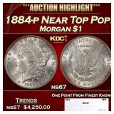 1884-p Morgan Dollar Near Top Pop! $1 ms67 SEGS