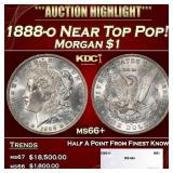 1888-o Morgan Dollar Near Top Pop! $1 ms66+ SEGS