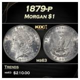 1879-p Morgan Dollar $1 Grades ms63