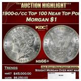 1900-o/cc Top 100 Morgan Dollar Near Top Pop $1 ms