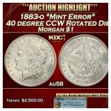 PCGS 1883-o *Mint Error* 40 degree CCW Rotated Die